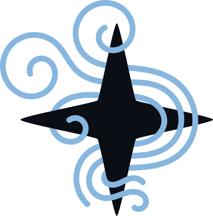 logo de ganímedes. Es una estrella con detalles.